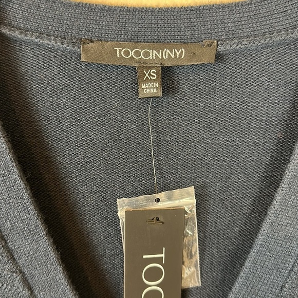 TOCCIN NY FELICITY WOOL BLEND SWEATER DRESS IN MIDNIGHT - Picture 4 of 7